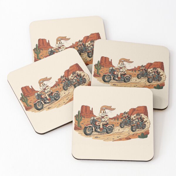 Item preview, Nervous Rabbit vs. Wild Wolf Riders - Desert Chase Mayhem designed and sold by MischiefFoundry.