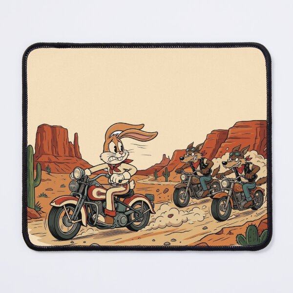 Item preview, Nervous Rabbit vs. Wild Wolf Riders - Desert Chase Mayhem designed and sold by MischiefFoundry.