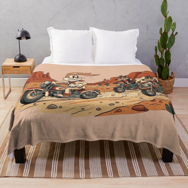 Item preview, Nervous Rabbit vs. Wild Wolf Riders - Desert Chase Mayhem designed and sold by MischiefFoundry.