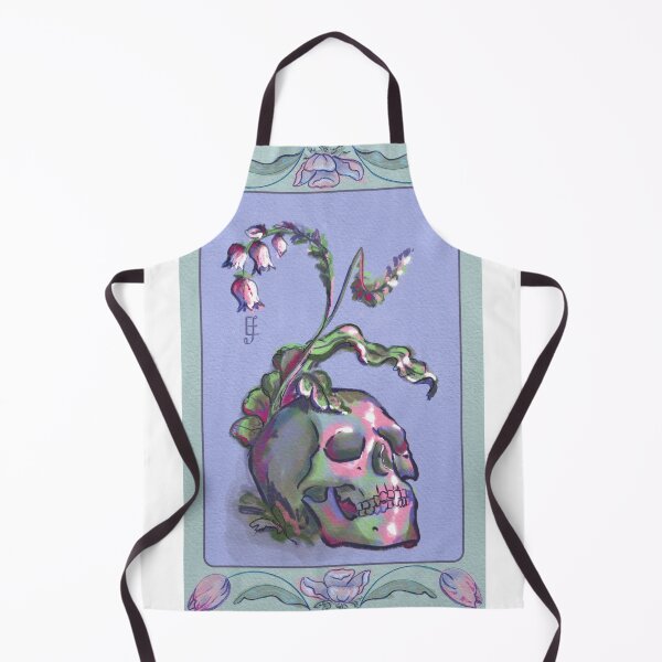 Item preview, Art Nouveau Flowers and Skull designed and sold by ArtistEmFae.