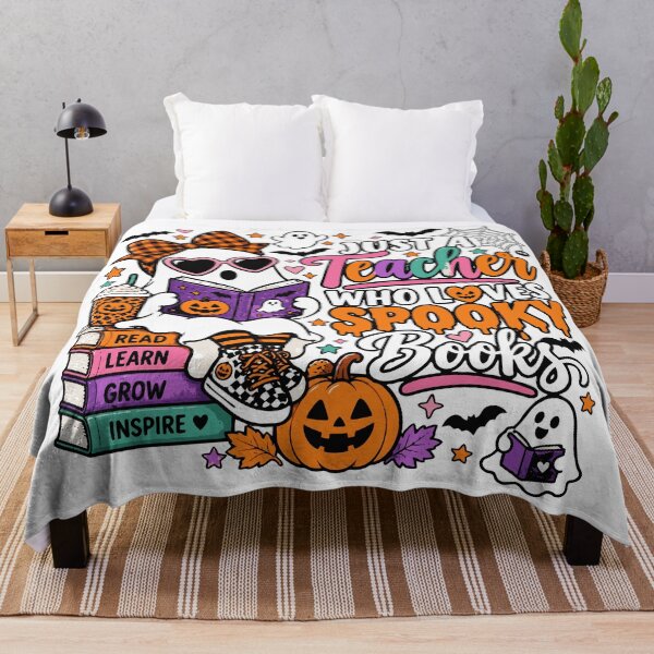 Item preview, Teacher Who Loves Spooky Books Halloween Reading designed and sold by Sunday.Supply.