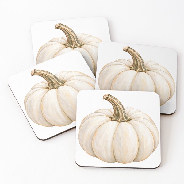 Item preview, White Pumpkin Watercolor | Cozy Fall Aesthetic designed and sold by TheSlowShore.