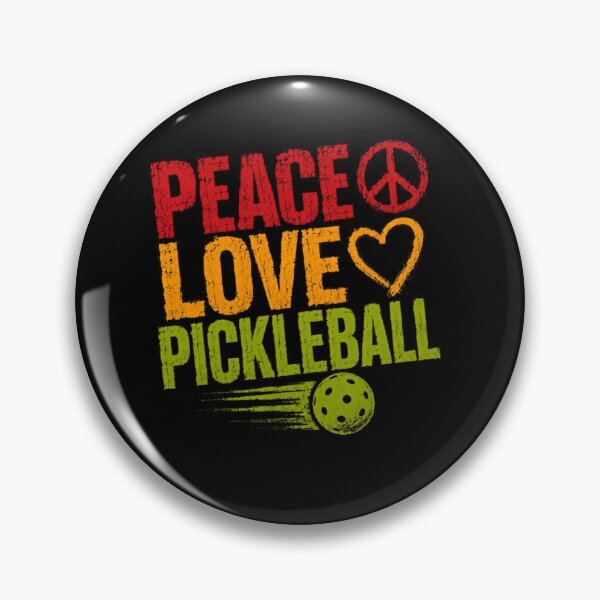 Artikelvorschau, Geschenk für Pickleball-Spieler mit dem Motto „Frieden und Liebe“ entworfen und verkauft von SkeletonsDanger.