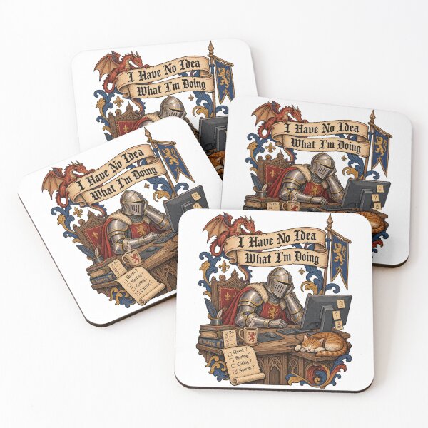 Item preview, ​I Have No Idea What I'm Doing Medieval Knight Desk designed and sold by LuxeBuzz.