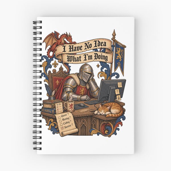 Item preview, ​I Have No Idea What I'm Doing Medieval Knight Desk designed and sold by LuxeBuzz.