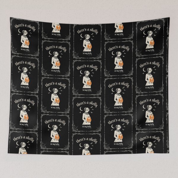Item preview, There's a Skelly in My Belly Funny Halloween Pregnancy Announcement designed and sold by Redgiant87x.