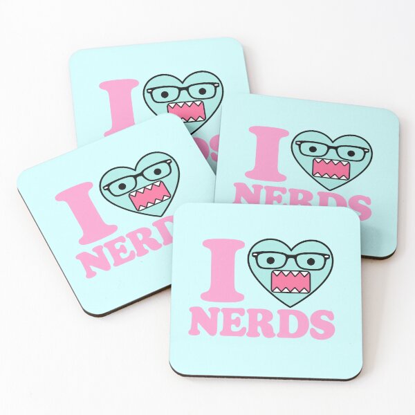 Item preview, Domo "I Heart Nerds" Pink Teal  designed and sold by cinlali.