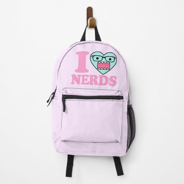 Item preview, Domo "I Heart Nerds" Pink Teal designed and sold by cinlali.
