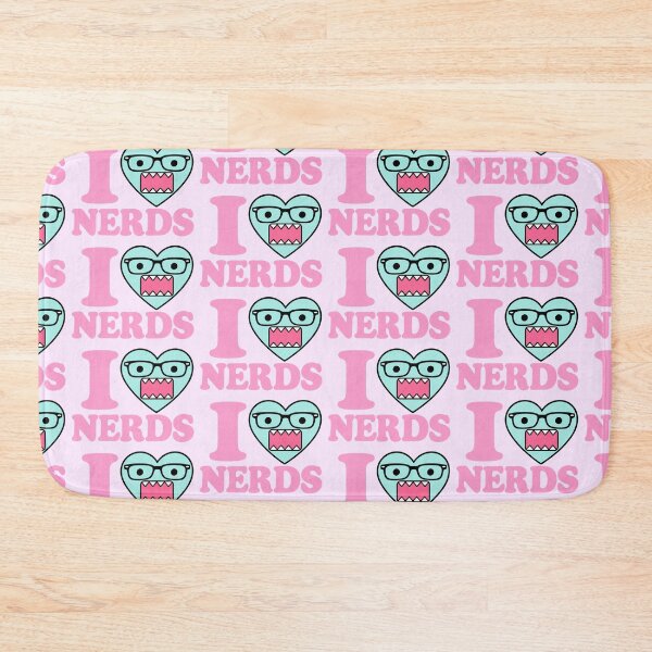 Item preview, Domo "I Heart Nerds" Pink Teal  designed and sold by cinlali.