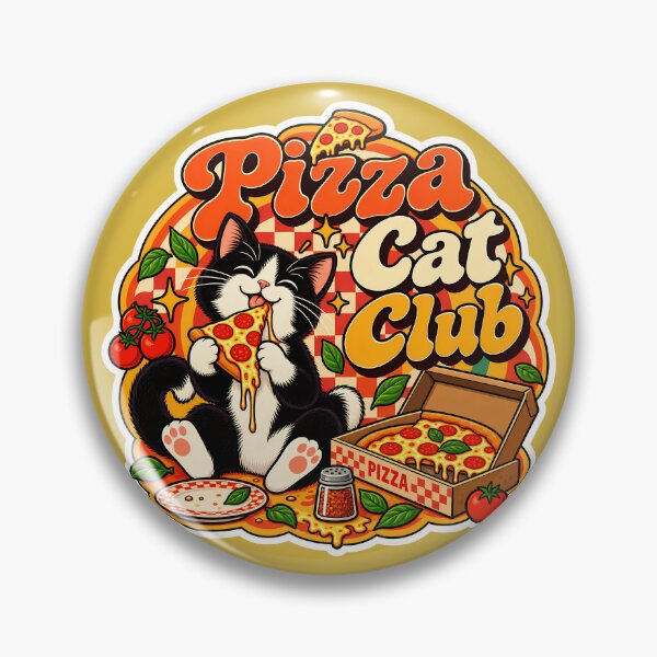 Item preview, Retro Pizza Cat Club 70s Aesthetic designed and sold by Retro Whiskers.