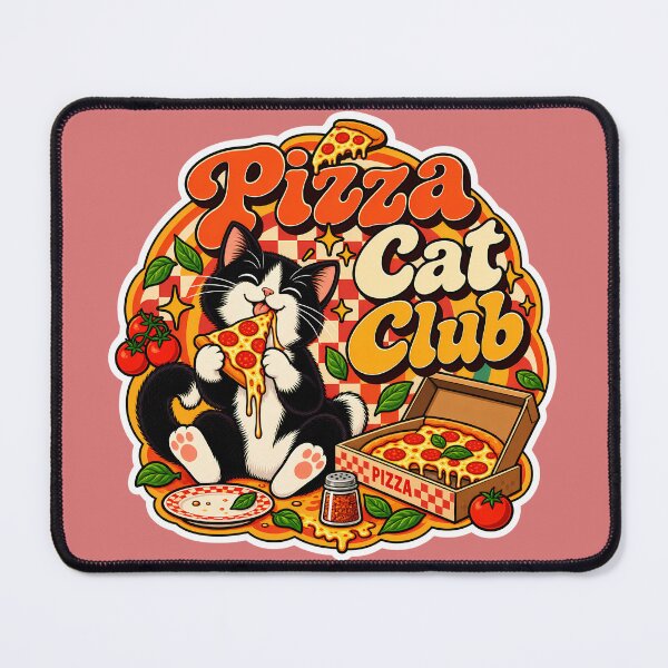 Item preview, Retro Pizza Cat Club 70s Aesthetic designed and sold by Retro Whiskers.