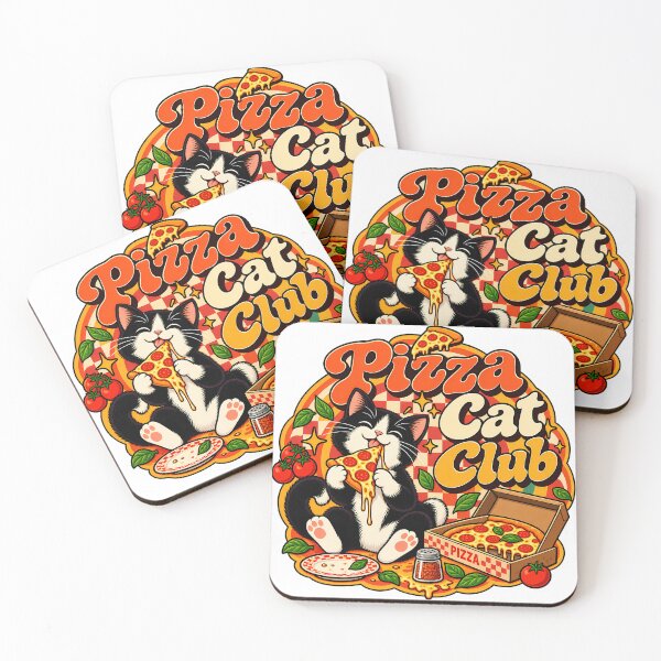 Item preview, Retro Pizza Cat Club 70s Aesthetic designed and sold by Retro Whiskers.