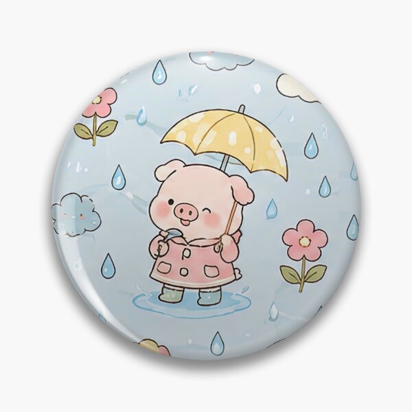 Item preview, Piggy Rainy Day Pattern designed and sold by Soft Berry Studio.