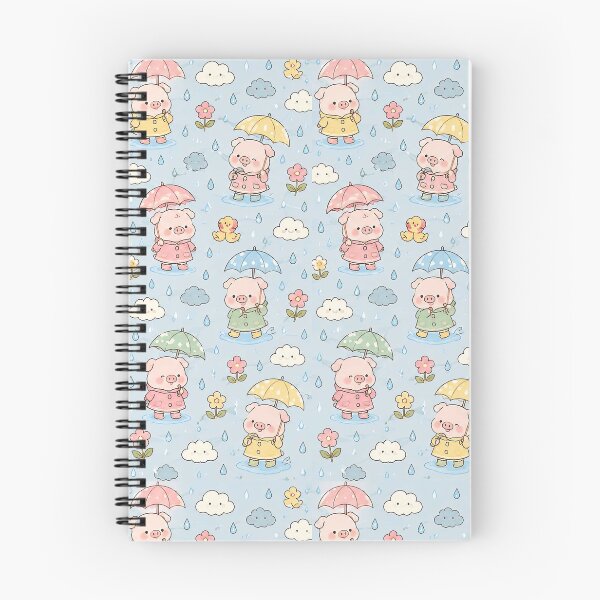 Item preview, Piggy Rainy Day Pattern designed and sold by Soft Berry Studio.