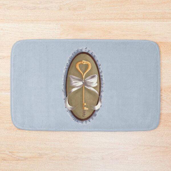 Item preview, Cottage Core Key on Vintage Velvet with Cream Bow designed and sold by ArtistEmFae.