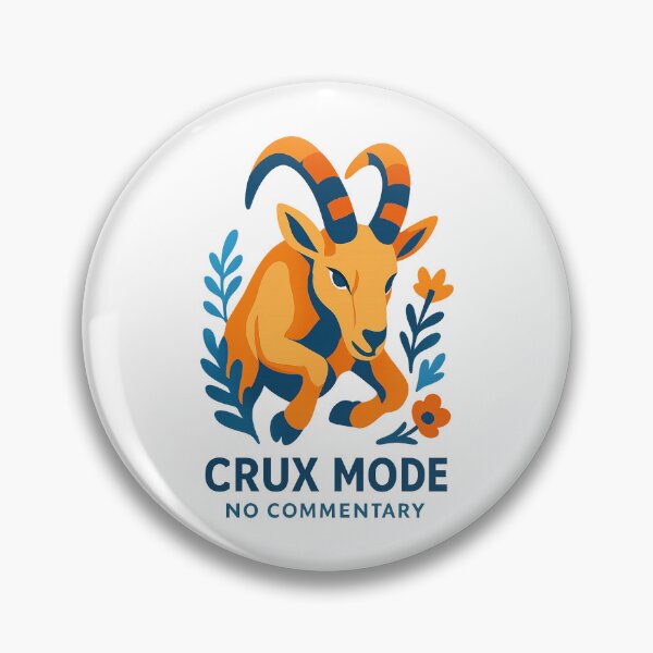 Item preview, Crux Ibex Crux Mode No Commentary Climbing Shirt designed and sold by Ainbowz-Artwork.