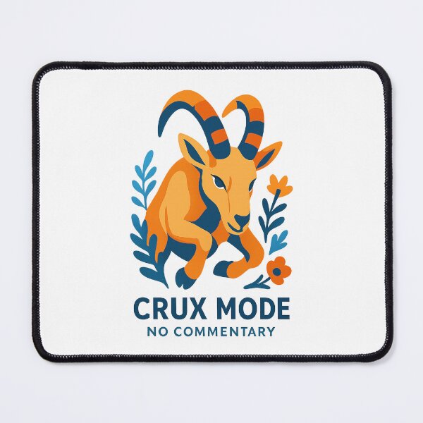 Item preview, Crux Ibex Crux Mode No Commentary Climbing Shirt designed and sold by Ainbowz-Artwork.