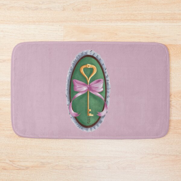 Item preview, Cottage Core Key on Light Green Velvet with Pink Bow designed and sold by ArtistEmFae.