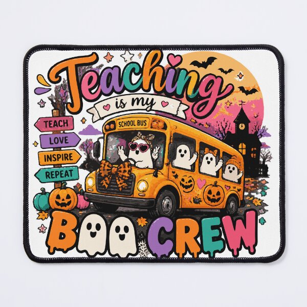 Item preview, Teaching Is My Boo Crew Halloween Teacher School Bus designed and sold by Sunday.Supply.