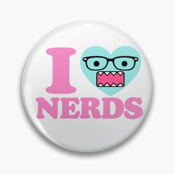 Item preview, Domo "I Heart Nerds" Pink Teal  designed and sold by cinlali.
