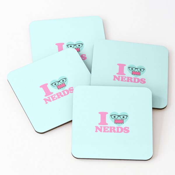 Item preview, Domo "I Heart Nerds" Pink Teal  designed and sold by cinlali.