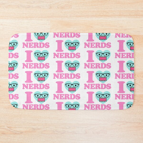 Item preview, Domo "I Heart Nerds" Pink Teal  designed and sold by cinlali.