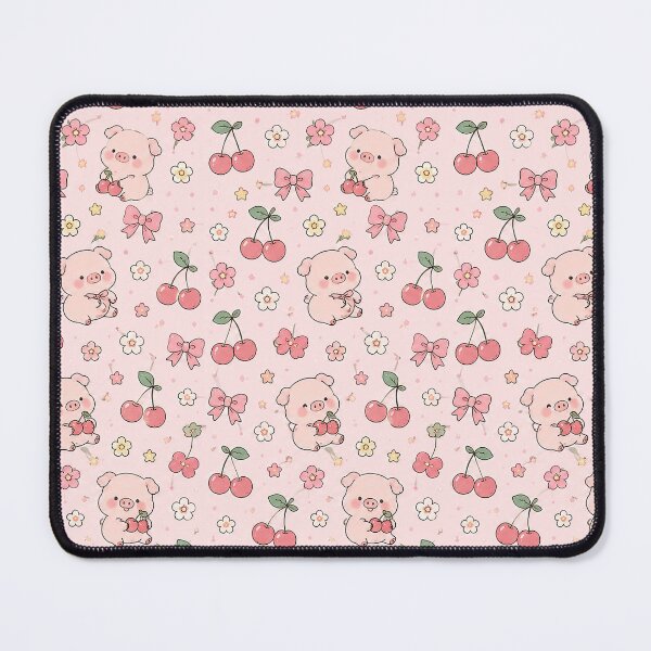 Item preview, Piggy Cherry Pattern designed and sold by Soft Berry Studio.