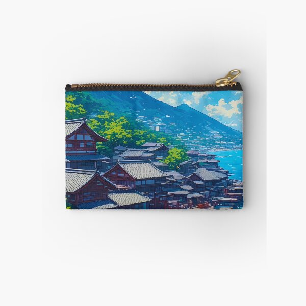 Item preview, Peaceful Japanese Harbor Village designed and sold by ZenGrooves.