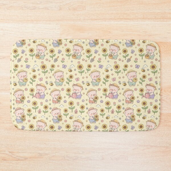 Item preview, Piggy Sunflower Field Pattern designed and sold by Soft Berry Studio.