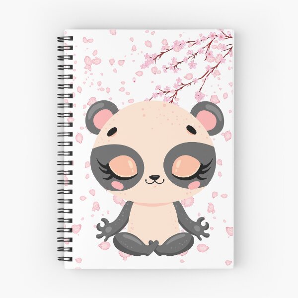 Item preview, Cute Pink Panda Meditating – Cherry Blossom Zen designed and sold by Ajizama.