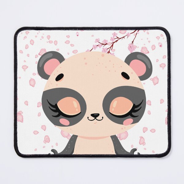 Item preview, Cute Pink Panda Meditating – Cherry Blossom Zen designed and sold by Ajizama.