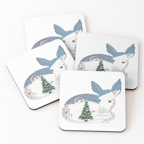 Item preview, Fawn and the Wishing Tree at Moonrise - Winter White (Quiet Magic of Nature Winter Series) designed and sold by Winooski Designs.