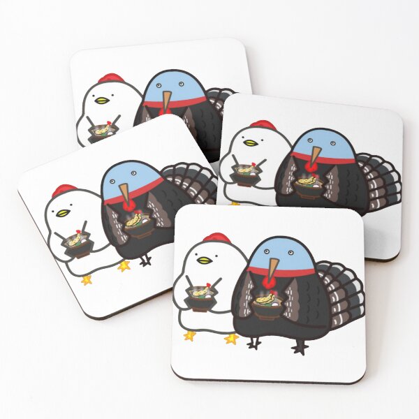 Item preview, Cute Chicken and Turkey Eating designed and sold by Rtcraftani.