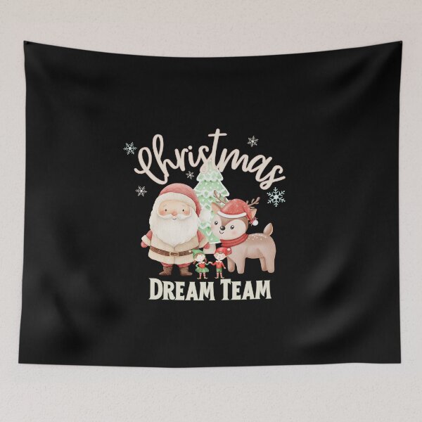 Item preview, Cute Christmas Dream Team – Santa, Reindeer & Elves designed and sold by SunandShade.