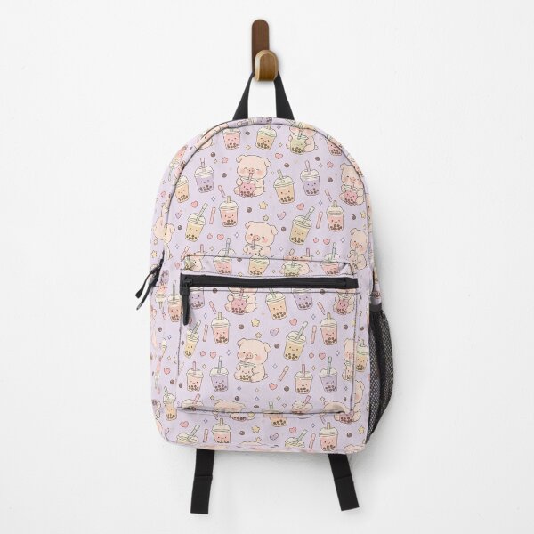 Item preview, Piggy Bubble Tea Pattern designed and sold by Soft Berry Studio.
