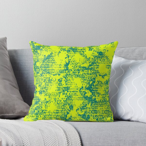 Item preview, Modern Distressed Python Print Pattern | Chartreuse & Teal designed and sold by Frohyou.