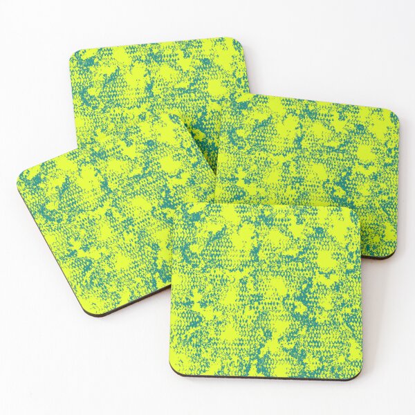 Item preview, Modern Distressed Python Print Pattern | Chartreuse & Teal designed and sold by Frohyou.