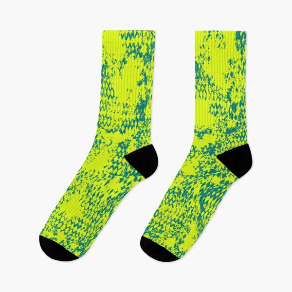 Item preview, Modern Distressed Python Print Pattern | Chartreuse & Teal designed and sold by Frohyou.