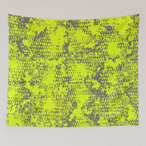 Item preview, Modern Distressed Python Print Pattern | Chartreuse & Gray designed and sold by Frohyou.