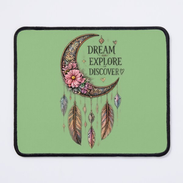 Item preview, Floral Crescent Moon Dreamcatcher Vintage Art designed and sold by FABIOLA1970.