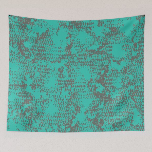 Item preview, Modern Distressed Python Print Pattern | Teal & Gray designed and sold by Frohyou.