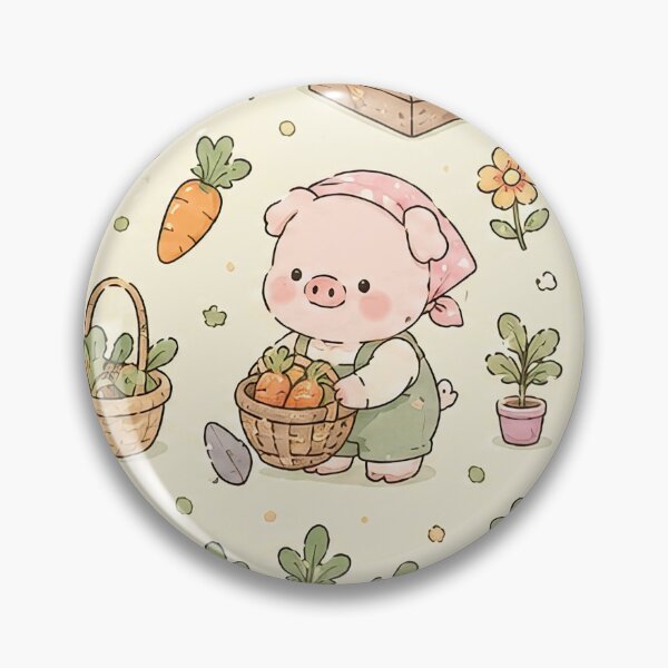 Item preview, Piggy Carrot Garden Pattern designed and sold by Soft Berry Studio.