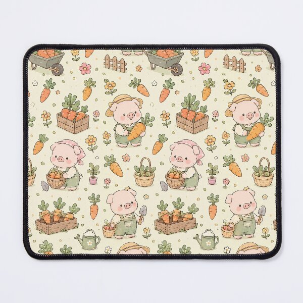 Item preview, Piggy Carrot Garden Pattern designed and sold by Soft Berry Studio.