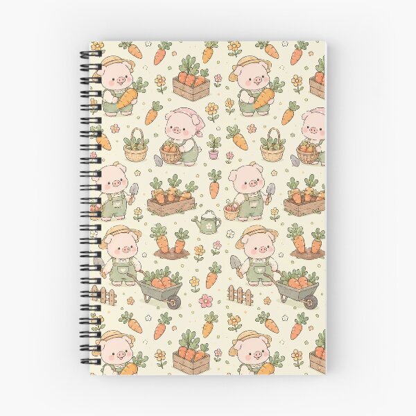 Item preview, Piggy Carrot Garden Pattern designed and sold by Soft Berry Studio.