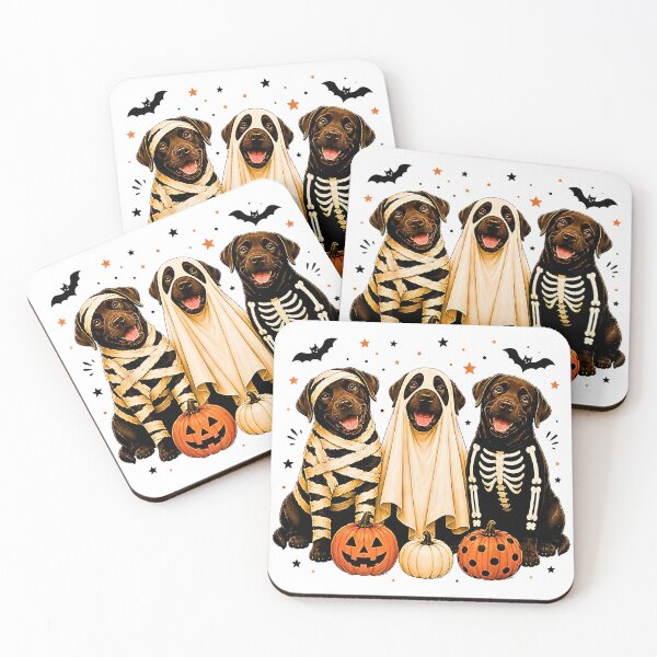 Item preview, Chocolate Labrador in Ghost Cute Lab Ghost Dog Halloween designed and sold by Rahamkshop.