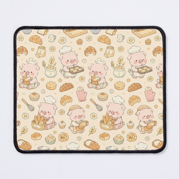 Item preview, Piggy Donut Party Pattern designed and sold by Soft Berry Studio.
