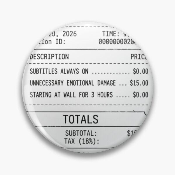 Item preview, Cinema Therapy Receipt Funny Cinephile Emotional Damage Sticker Design designed and sold by DNBY.