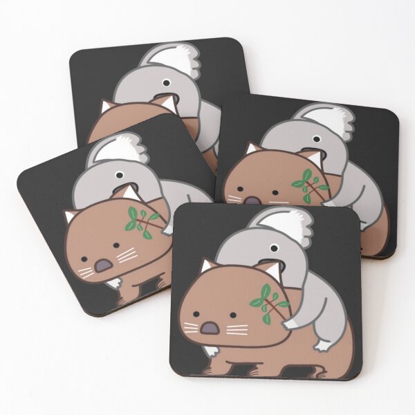 Item preview, Cute Koala Riding Wombat with Eucalyptus designed and sold by Rtcraftani.