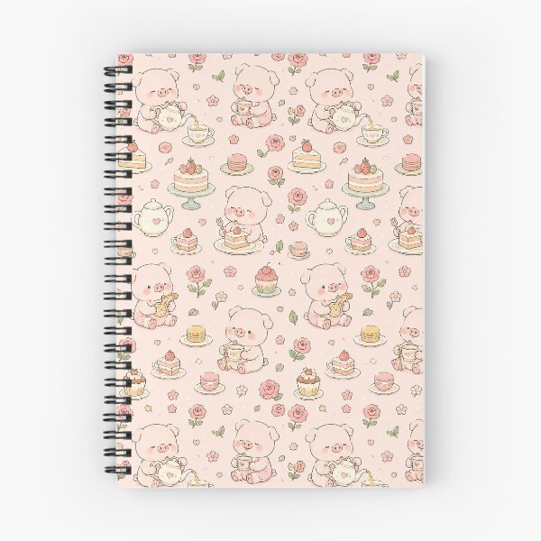 Item preview, Piggy Tea Party Pattern designed and sold by Soft Berry Studio.