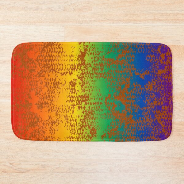 Item preview, Modern Distressed Python Print Pattern | Rainbow & Orange designed and sold by Frohyou.